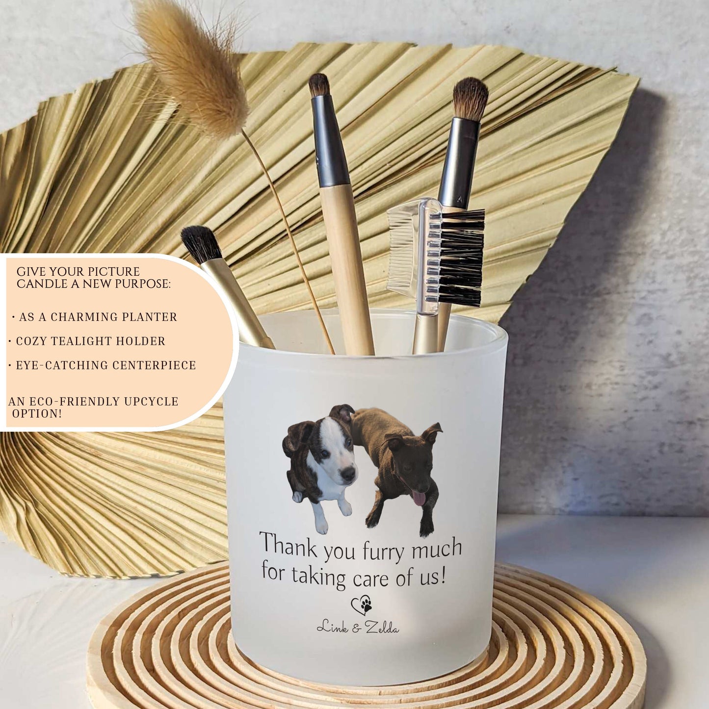 Pet Sitting Gifts, Neighbor Thank You Gifts, Personalized Candles, Personalized Gifts, Pet Sitter Thank You Gifts Pet Picture Gift