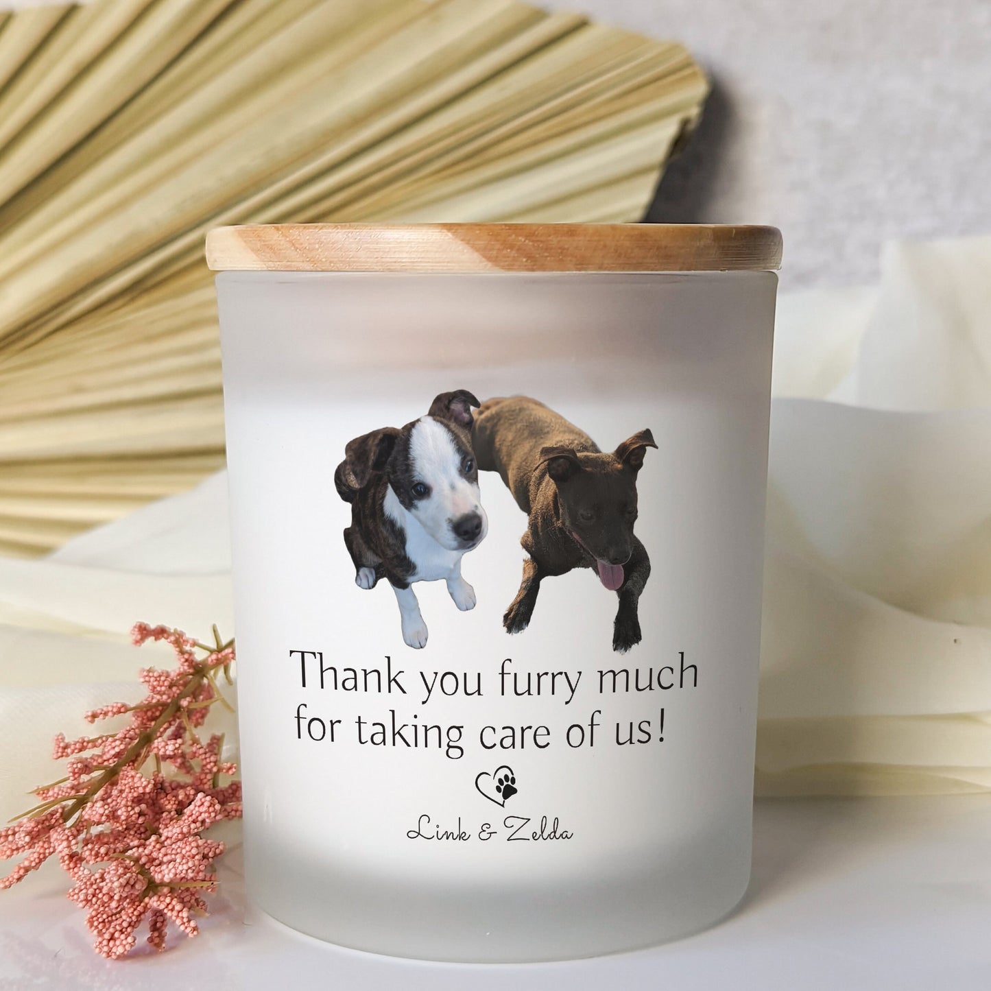 Pet Sitting Gifts, Neighbor Thank You Gifts, Personalized Candles, Personalized Gifts, Pet Sitter Thank You Gifts Pet Picture Gift