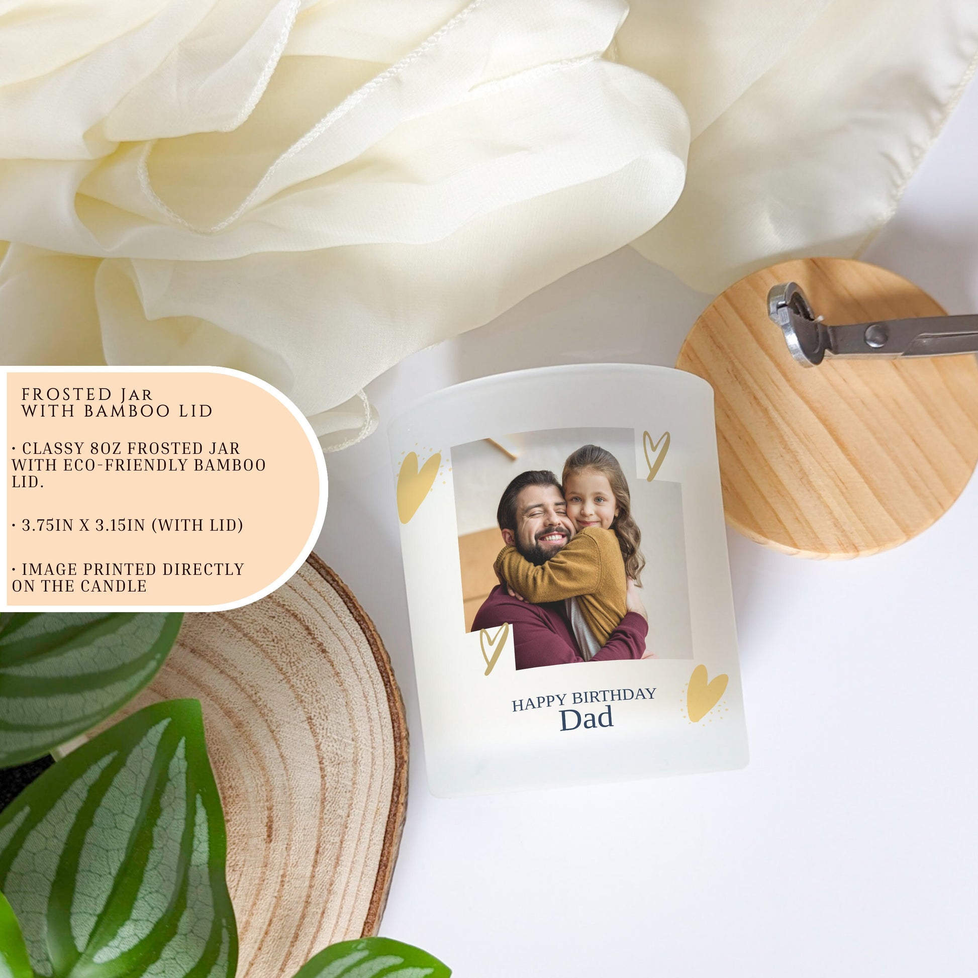 Personalized Gifts for Dad Picture Candle Gifts for dad from kids dad christmas gifts grandpa Gift