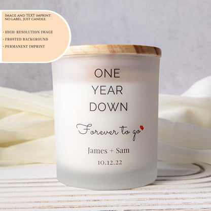 Six Years Down, Forever to Go: Personalized Anniversary Candle Gift for him