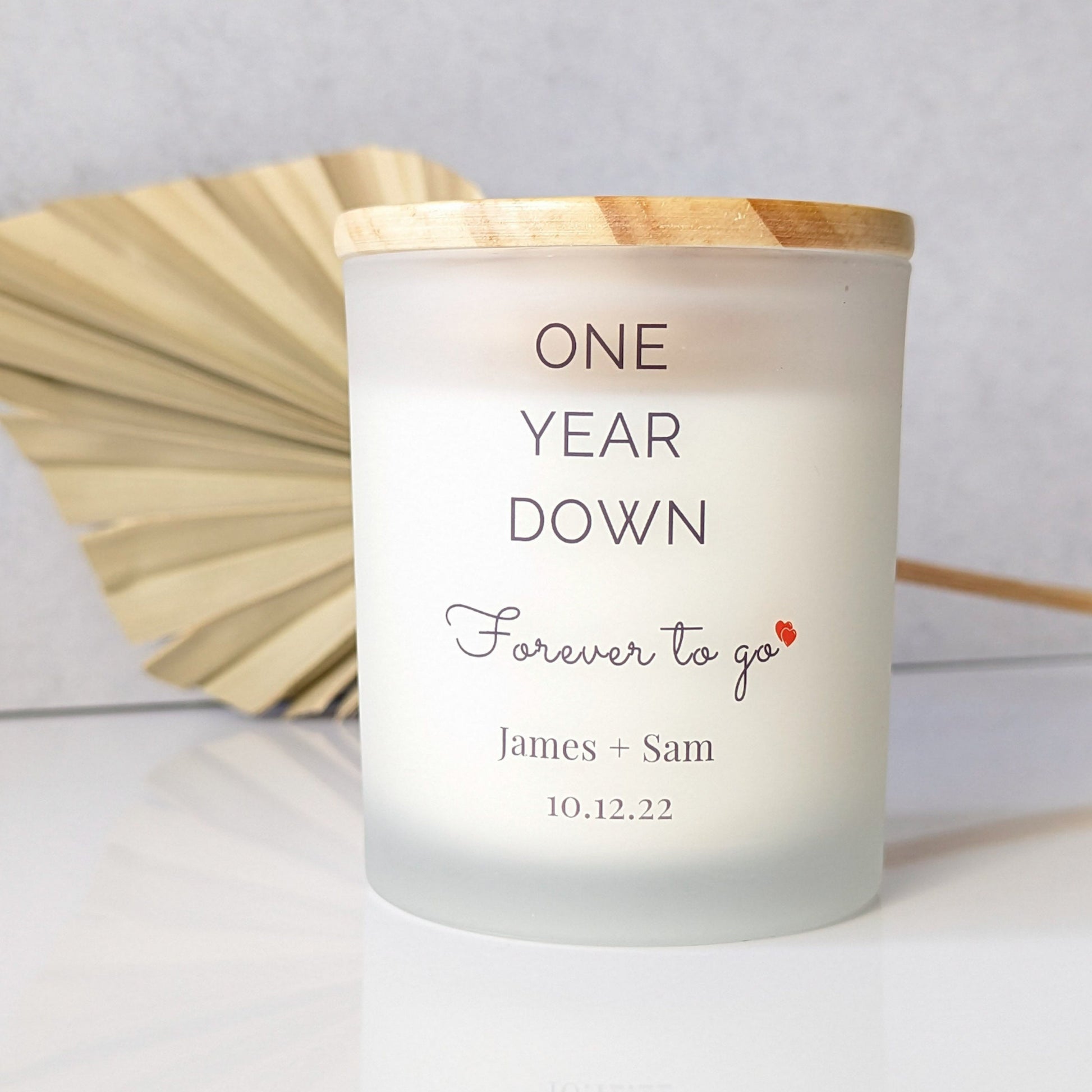 Six Years Down, Forever to Go: Personalized Anniversary Candle Gift for him