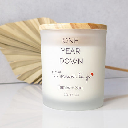 Six Years Down, Forever to Go: Personalized Anniversary Candle Gift for him