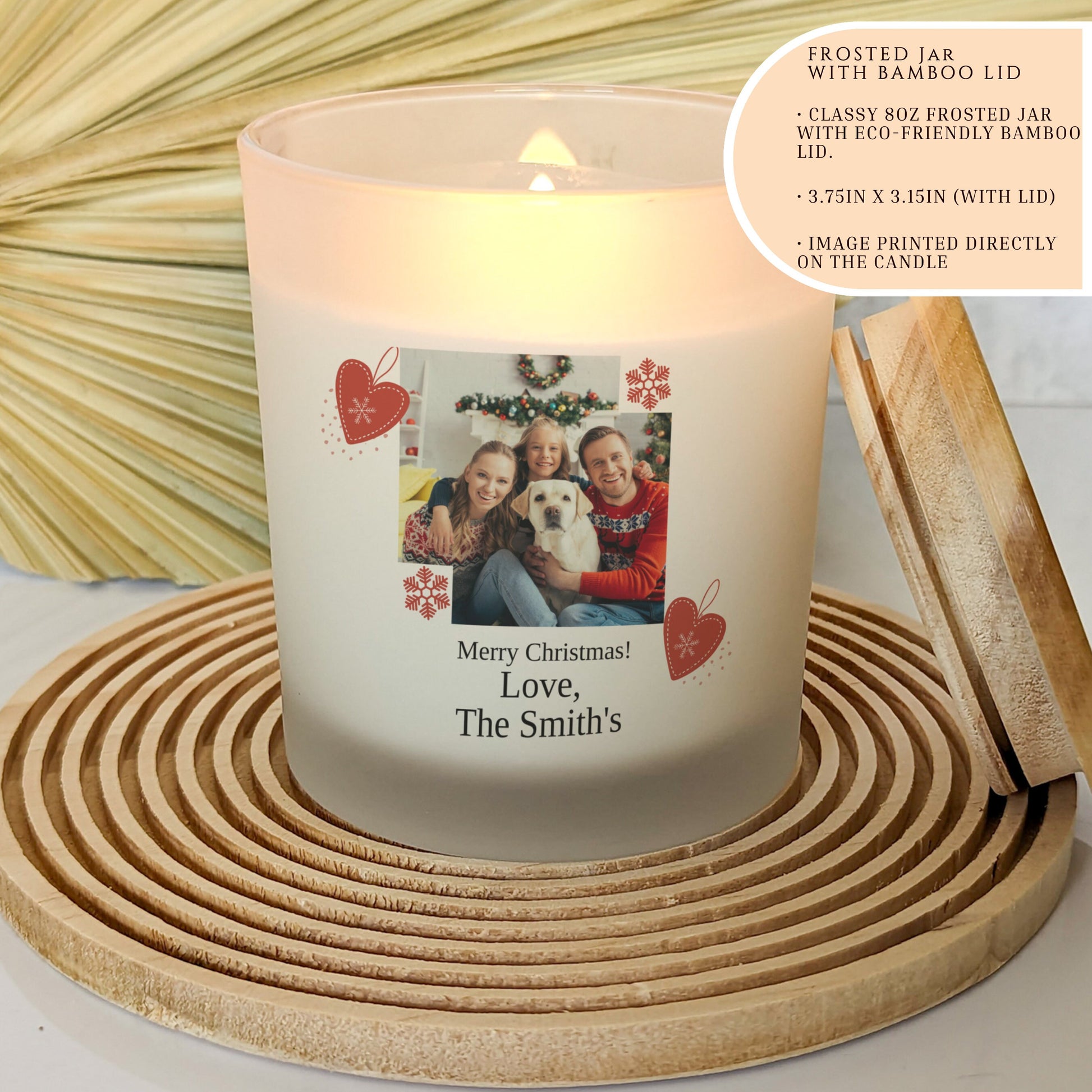 Christmas Photo Candle Christmas Candle Gift Personalized Holiday Gifts