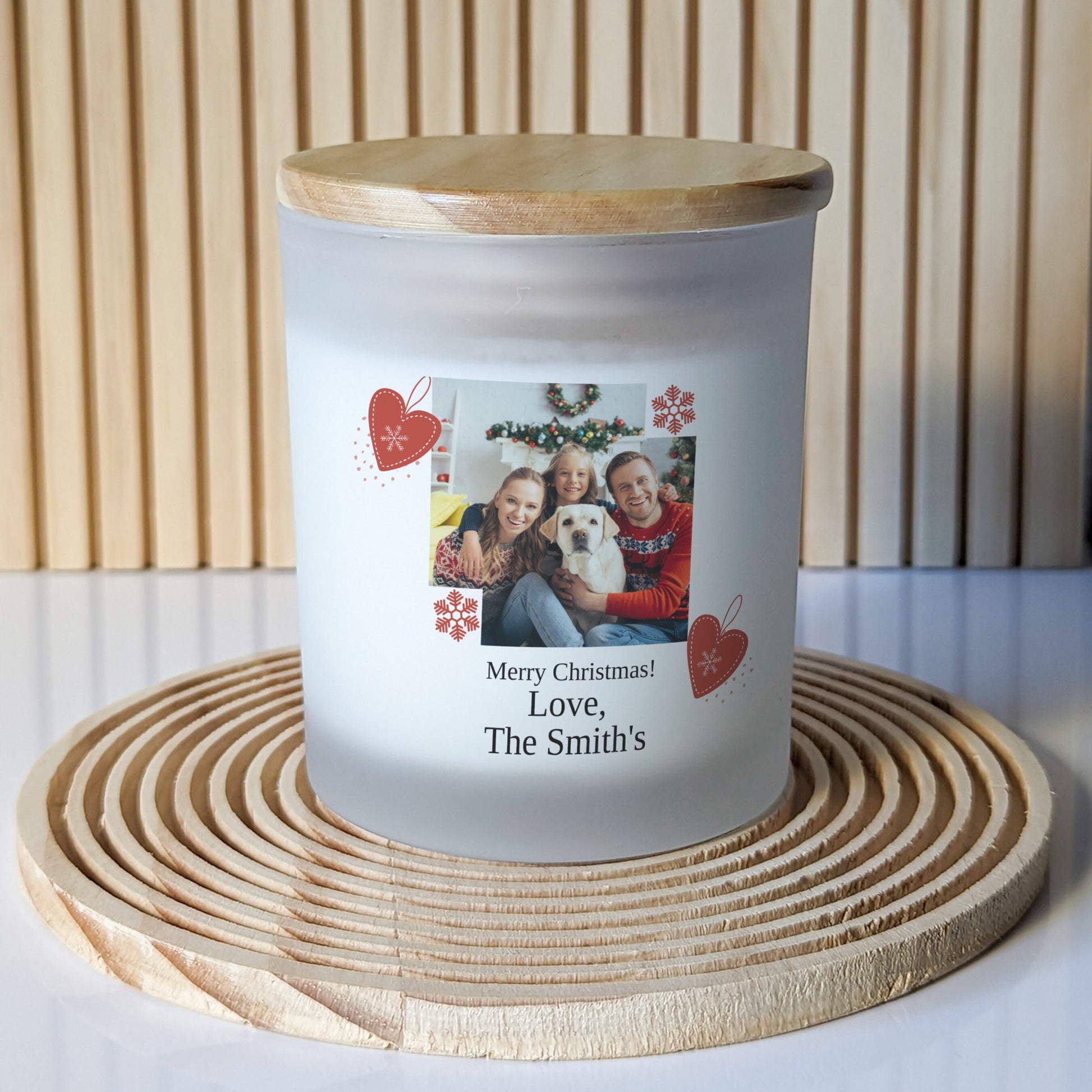 Christmas Photo Candle Christmas Candle Gift Personalized Holiday Gifts