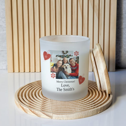 Christmas Photo Candle Christmas Candle Gift Personalized Holiday Gifts