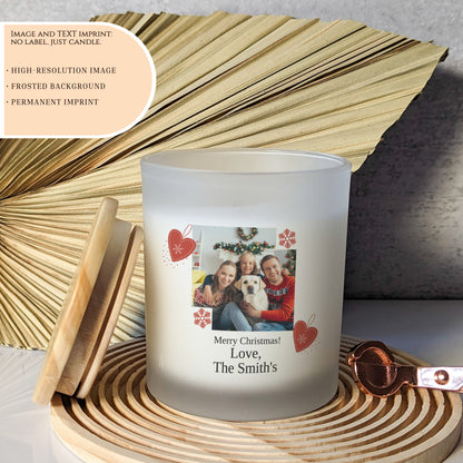 Christmas Photo Candle Christmas Candle Gift Personalized Holiday Gifts