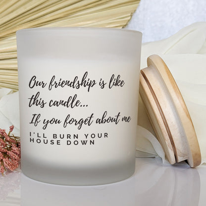 Friendship candle, Best Friend Gift, Friendship Gift, Friend Gift, Our Friendship is Like This Candle, Funny Friend Gift, Candle for Friend