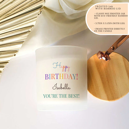 Birthday Candle Gifts for Her Birthday Custom Message