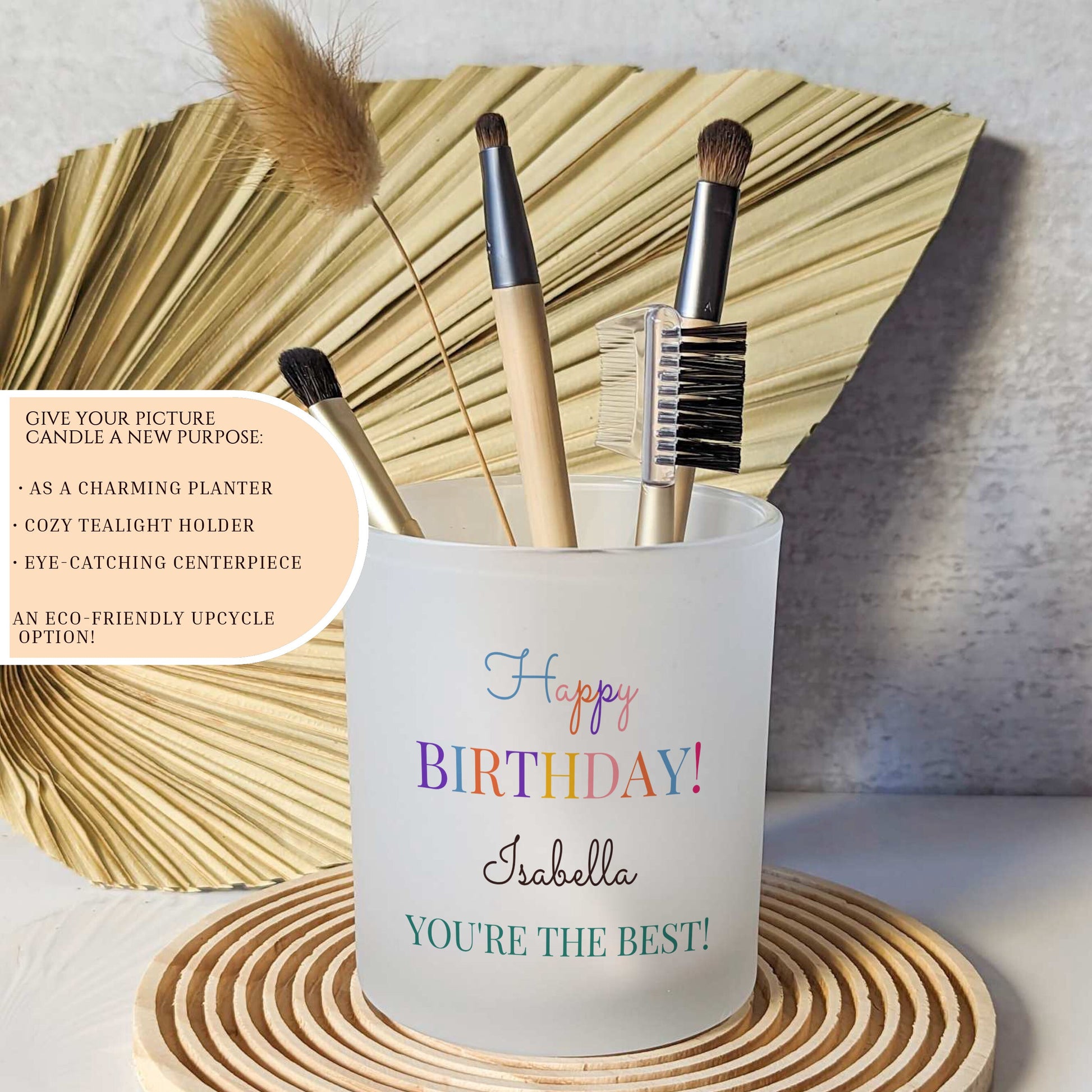 Birthday Candle Gifts for Her Birthday Custom Message